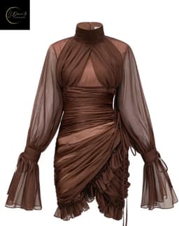 Luxe Mesh Jurkje Dames – Festivallook –Sexy Lingerie Jurk – Sexy Lingerie Dames – Lingerie Erotisch – Transparante Clubwear – Luxe Gala & Festival Jurkje – Boudoir Jurk – Verleidelijk Mesh Dress – High End – Dare to Undress – S, M, L — thumbnail 5