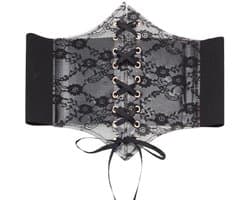 Vintage Vetersluiting Elastische Corset Taille Riem voor Dames