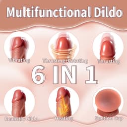 Realistische Stotende Dildo Vibrator - 22,35cm Oplaadbaar via USB met 7 Trilstanden, 7 Stootinstellingen, Afstandsbediening, G-Spot Stimulatie. — thumbnail 8