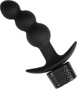 Rimba Electro Play - E-Stim Geribbelde Buttplug - Bi-Polair - Zwart — thumbnail 5