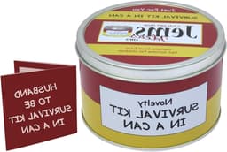 Overlevingsset Doosje - Cadeau Set - Bruiloft Verrassing - Met Kaart - 10 x 6 cm - Rood/Geel — thumbnail 1
