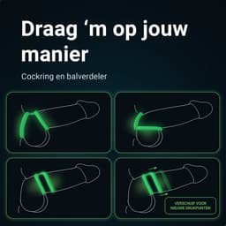 Dailyplay Glow in the Dark Cockring – One Size Fits All - Siliconen Penisring Set – Seks Toys voor Koppels en Mannen – Ballstretcher Verstelbaar - Seksspeeltjes – Sex Toys — thumbnail 6