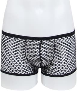 Zwarte Visnet Boxershort Heren – Sexy Transparant Herenondergoed – Maat L/XL — thumbnail 4