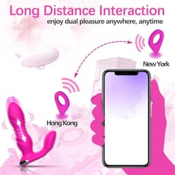 Lzwintrading Stotende Dildo met App Control - Vibrators voor Vrouwen & Mannen - Dildo Vibrator voor Vrouwen - Sex Toys voor Koppels - G Spot Vibrator - Clitoris Stimulator - Vibrator met Afstandsbediening - Anaal Dildo - Prostaat Vibrator Mannen — thumbnail 4