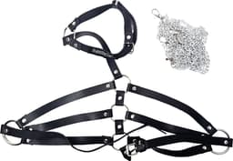 BamBella ® - Sexy Erotische bondage Lingerie onesize vrouw BDSM sm body zwart dames pak — thumbnail 6