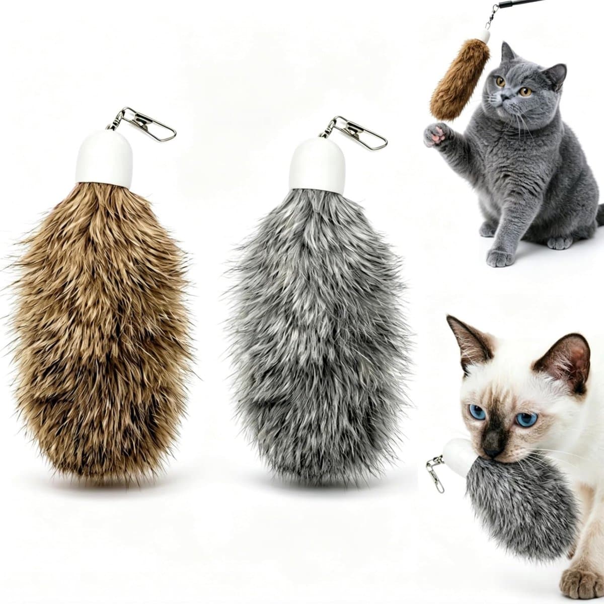 2 kattenspeelgoed interactief vervangingskop Interactief kattenspeeltje — afbeelding 1