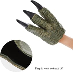 Handschoenen voor volwassenen, realistische Velociraptor Tyrannosaurus dinokostuum klauwen voor Halloween, carnaval, cosplay — thumbnail 4