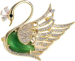 Menagerie broche, 8 stijlen luxe dieren broche collectie, vergulde kristallen pauw zwaan Phoenix Bee vlinder pin voor vrouwen, elegante jas blazer sjaal hoed pin sieraden cadeau — thumbnail 1