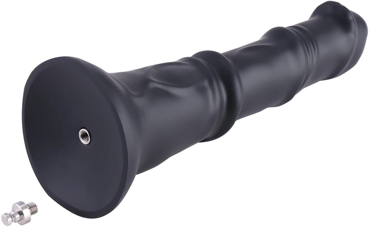 Hismith Fantasy Anale Dildo 24 cm – Siliconen Dildo met Zuignap en KlicLok – Zwart — afbeelding 1