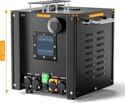 Podiumeffectmachine met twee 750 W effectapparaten met flightcase en afstandsbediening voor Halloween, Kerstmis, bruiloften, sportevenementen — thumbnail 4