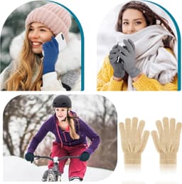 Handschoenen bulk pack winterhandschoenen volledige vingers stretch handschoenen voor volwassen mannen vrouwen, 6 kleuren — thumbnail 5