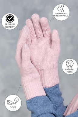 Handschoenen van wol voor baby's en kinderen, warme dubbellaagse winterhandschoenen voor jongens en meisjes van 1-2 jaar, comfortabele zachte handschoenen — thumbnail 2
