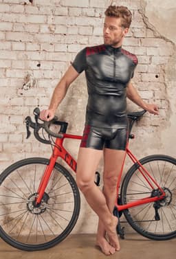 Elastische Fetish Shirt met Dual Wetlook Motief — thumbnail 4