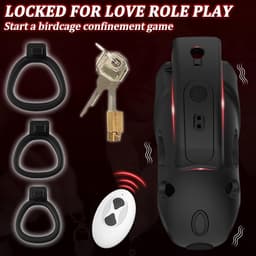 DOWO® - Vibrerende Kuisheidskooi - Peniskooi - 12 vibratiestanden - Kuisheidskooi voor Mannen - Chastity cage - ABS – Met Afstandsbediening - 3 Maten — thumbnail 5