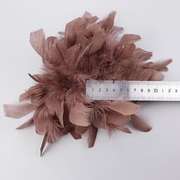 Veer haarspeld broche dames veerbroche kalkoenveer broche veerkorset vintage veren hoofdsieraad corsage haaraccessoires voor doe-het-zelf bruiloft feest verjaardag sieraden accessoires, wit — thumbnail 3