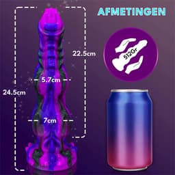 JustFun Fantasy Dildo - 30 CM - Met Zuignap - Sex Toys voor Mannen & Vrouwen - Monster Anal Plug XXL - Paars — thumbnail 7