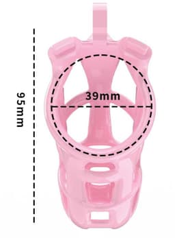 Rimba Toys - P-Cage PC01 - Kunststof Kuisheidskooi - Peniskooi - Chastity - Roze - Verkrijgbaar in 3 maten — thumbnail 7