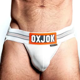 Oxjok Slingjock - Upthrust Slider Jockstrap - Ingebouwde Cockring - Met opbergvakje - White Snow L — thumbnail 2
