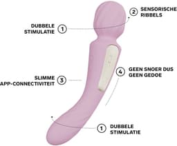 LELO SWITCH - Dubbele Wandvibrator & G-spot Vibrator - Slimme App-connectiviteit - Soft Pink — thumbnail 5