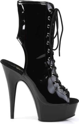 Pleaser - DELIGHT-1016 Plateau Laarzen - US 12 - 42 Shoes - Zwart — thumbnail 5