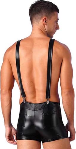 Erotische jarretel overall heren - Jumpsuit - Festival - BDSM - PU Leder — thumbnail 4