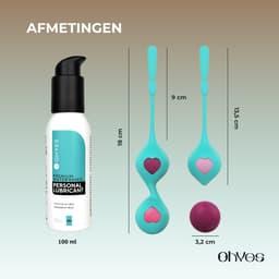 Vaginale balletjes voor vrouw - Geisha ballen - Vaginale Kegel Balls - Bekkenbodemtrainer met 6 verschillende gewichten incl. Glijmiddel — thumbnail 11