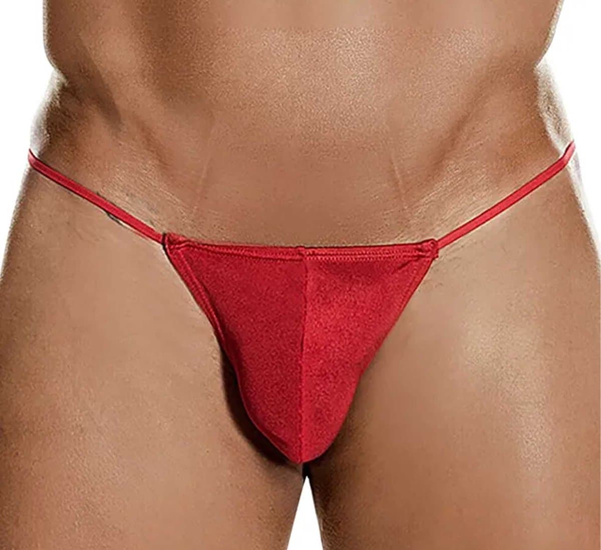 Heren String - Rood - Mannen Lingerie - Seks Ondergoed - One Size Onderbroek — afbeelding 1