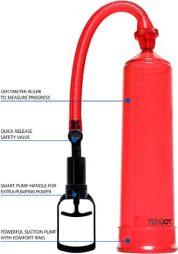 Toy Joy Power Pump - Penispomp - Rood - Ø 55 mm — thumbnail 3