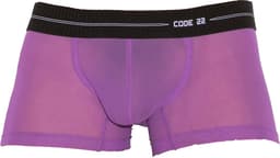 CODE 22 Sheer Mesh Trunk Grape - MAAT M - Erotisch Heren Ondergoed - Boxershort voor Man - Sexy mannen Boxershort — thumbnail 1