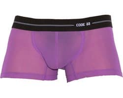 CODE 22 Sheer Mesh Trunk Grape - MAAT M - Erotisch Heren Ondergoed - Boxershort voor Man - Sexy mannen Boxershort