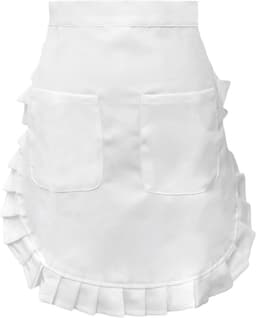 Elegante Tailleschort met Ruches en Twee Zakken voor Keuken en Cosplay — thumbnail 1