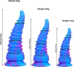 Oneay Fantasy Tentakel Dildo Octopus Stijl – 21 cm– LSR Siliconen G-Punt Stimulator & Anale Stretcher met Zuignap — thumbnail 3