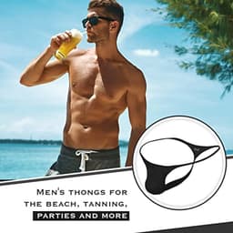 Lichte Neer Lage Taille Tanga voor Heren - Zwart Bikini Slip — thumbnail 5