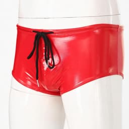 Glanzende Heren Boxershorts Lak Look Strakke Korte Broek — thumbnail 2