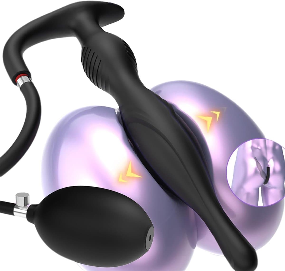 Ynkkvre - Opblaasbare Analplug - Mannen en Vrouwen - Verstelbare grootte - Prostaatmassage en dilatator - Duurzaam materiaal - Voor solo of koppelsessies — afbeelding 1
