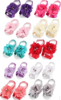 Barefoot Sandals voor Baby Meisjes met Bloemen — thumbnail 6