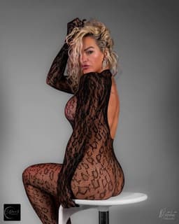 Sexy Lingerie – Erotische Catsuit – Lingerie Erotisch – Lingerie Sexy Setje – Luipaardpatroon & Kant – Open Rug – Dames lingerie – Erotische verleidelijke Bodystocking – Kinky – One Size — thumbnail 4