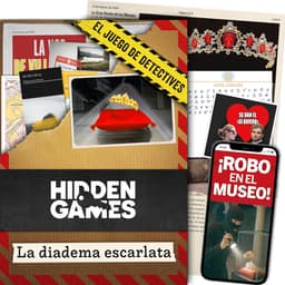 Misdaadspel - Escaperoom spel - Moordonderzoek - Multimediale elementen - 32 x 23 cm - La Diadema Escarlata — thumbnail 1