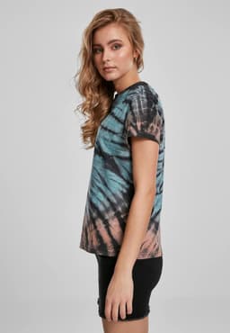 Dames Boyfriend T-Shirt met Tie Dye Print en Ronde Hals — thumbnail 4