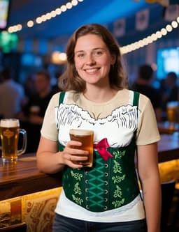 Dames T-Shirt in Beierse Oktoberfest Stijl | Dirndl Blouse Shirt — thumbnail 5