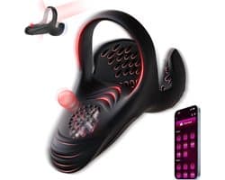 Daity Vibrerende Cockring – Penisring met 10 Vibratiestanden & APP – Testikel Stimulator & Perineum Massage – Siliconen – Voor Sterkere en Langere Erectie – Seksspeeltje voor Mannen & Koppels