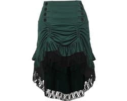 Victoriaanse Steampunk Rok Dames Gothic Vintage Hoog Laag Cosplay Kostuum