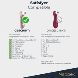 Niet-Magnetische Oplaadkabel - Vibrator en Satisfyer Oplader - Compatibel met o.a. Pro 2 Generation 1 & 2 (Next Generation), Pro 2 Vibration en Pro 4 Couples - USB Zwart — thumbnail 2