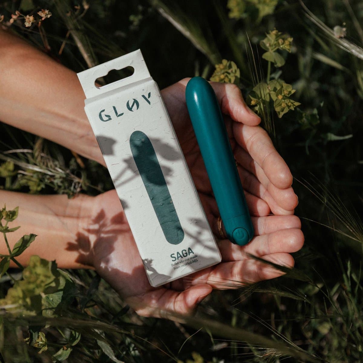 Gløv - Saga Eco Bullet Vibrator - Vibrators voor Vrouwen - Sex Toys voor Vrouwen - Duurzaam Cadeau - Duurzaamheid - Erotiek - Sex Toys voor Vrouwen met 10 Vibratiestanden - Vibrator - Groen — afbeelding 1