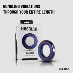 Hueman - Saturn - Vibrerende Cock- en Ball Ring - Oplaadbaar - Waterproof - Zacht Siliconen - Seksspeeltjes - Penisring - Cockringen - Cockring Vibrerend - Sex Toys voor Mannen - Cock Ring - Paars — thumbnail 15