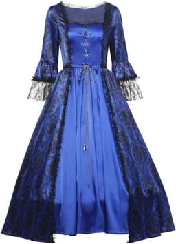Victoriaanse Avondjurk met Petticoat voor Dames - Vintage Hofmaskerade en Gothic Lolita Stijl — thumbnail 5
