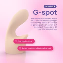 Pure Pleasure® Vibrator voor Vrouwen – Magic Wand Vibrator met 3 Opzetstukken – Seksspeeltjes voor Vrouwen & Koppels – G-spot & Clitoris Stimulator – Oplaadbaar – Fluisterstil – Siliconen – Roze — thumbnail 4