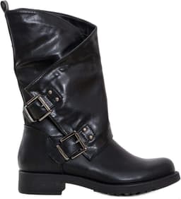 Stoere Dames Biker Laarzen met Gespen - Enkelhoge Motorstijl — thumbnail 5