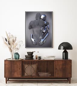 Set van 3 Romantische Abstracte Sculptuur Posters - Stijlvolle Wanddecoratie voor Stijlvol Interieur — thumbnail 3