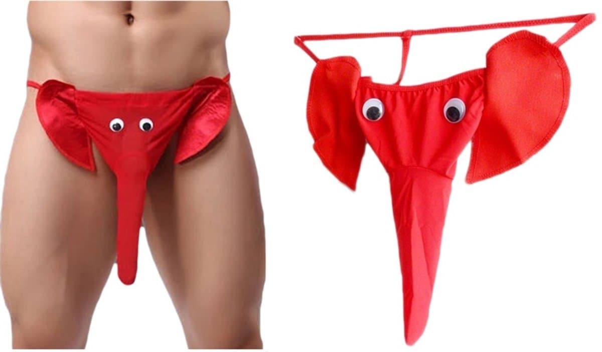 HAN - Erotisch Herenondergoed - Intensieve Rood - Realistische Trunk - Grappige Ogen — afbeelding 1